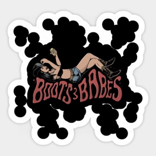 Boots and Babes Sticker